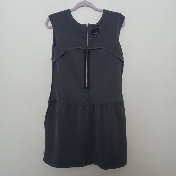 Cynthia Rowley Size 14 Sleeveless Back Zip Pop Over Drop Waist Gray Dress - Picture 11 of 11